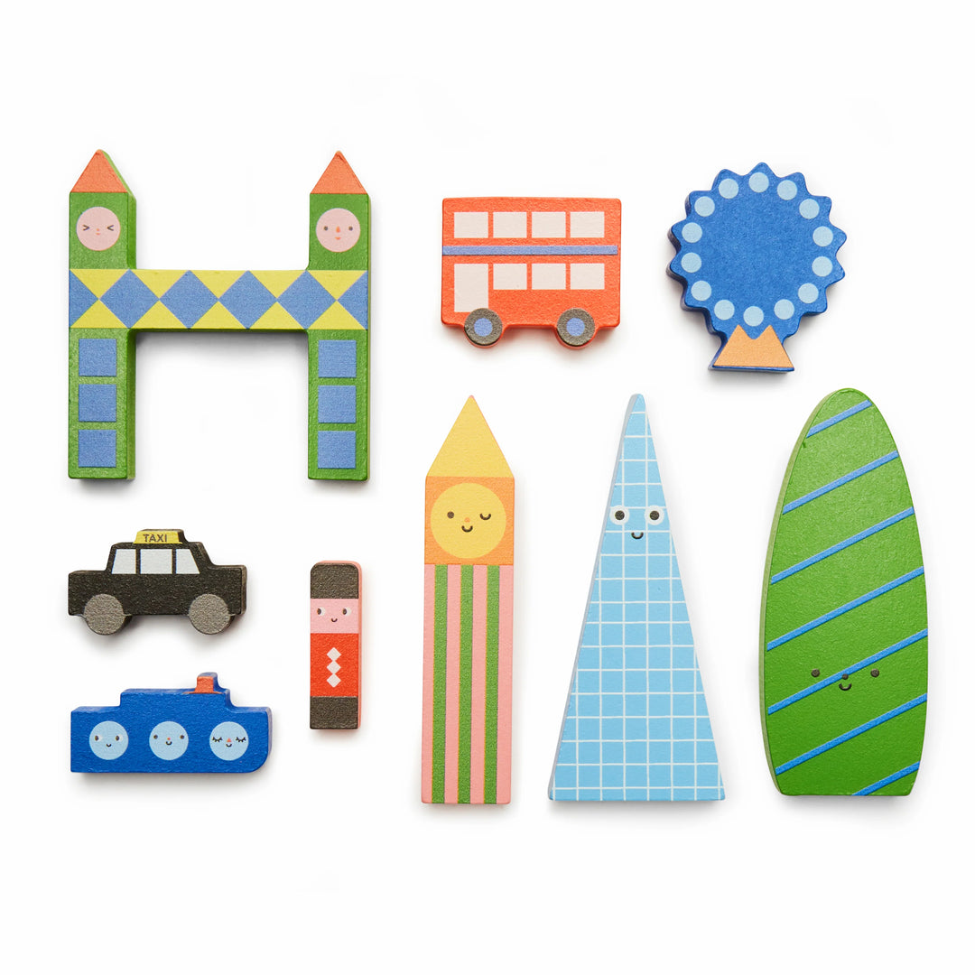 Kikkerland City in my Pocket London souvenir featuring a compact, detailed illustration of London&