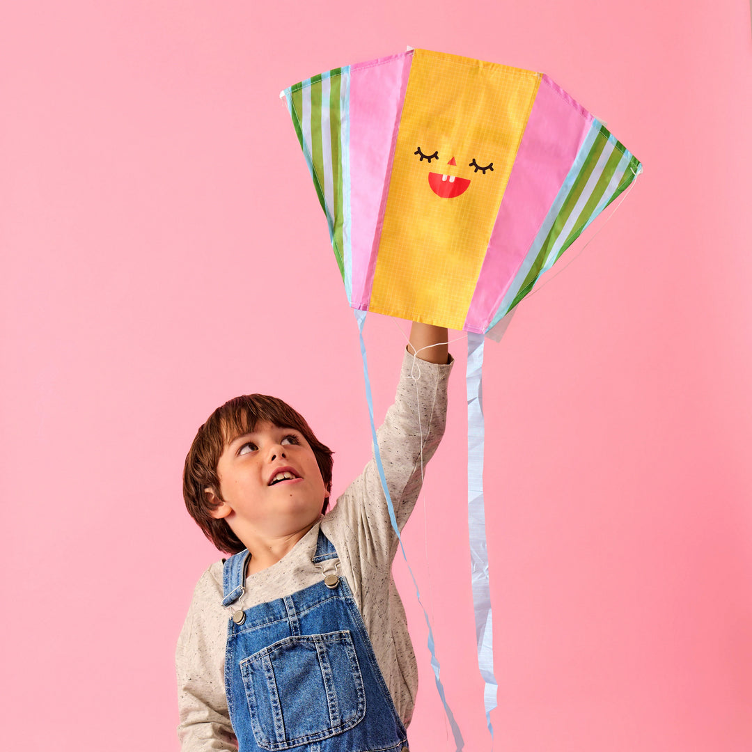 Colorful Kidoki Kites by Kikkerland featuring vibrant patterns, perfect for outdoor play and kite flying fun.