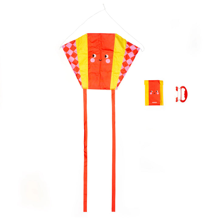 Colorful Kidoki Kites by Kikkerland featuring vibrant patterns, perfect for outdoor play and kite flying adventures.