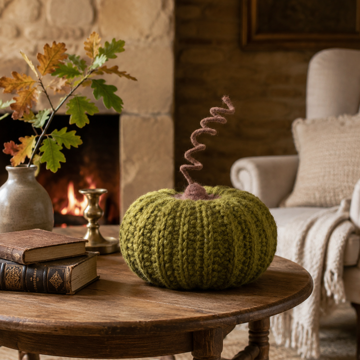 Knitted Green Pumpkin