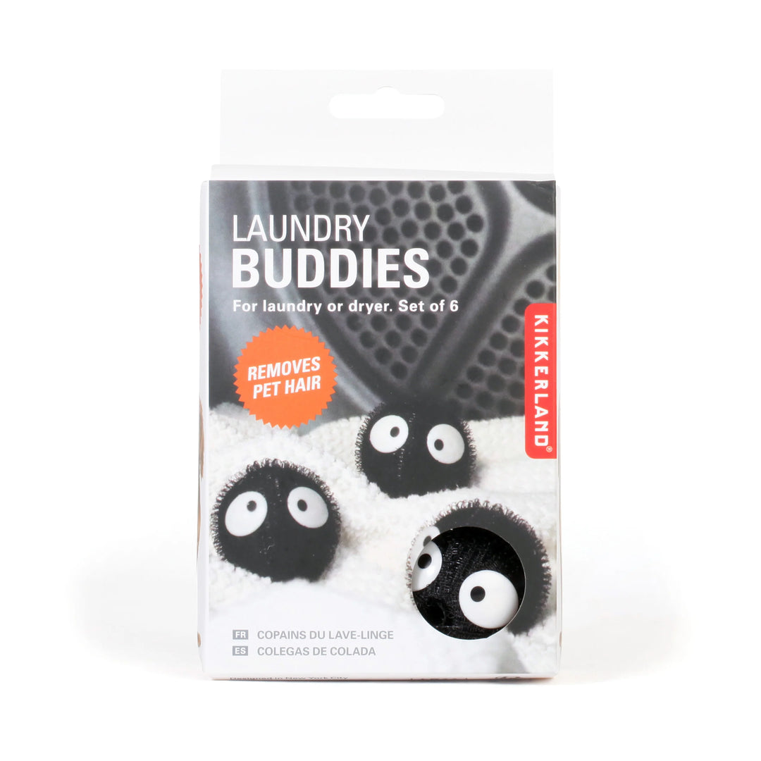 Kikkerland Cornucopia Home laundry balls for hair removal, shown in packaging, reusable and eco-friendly fabric softener alternative