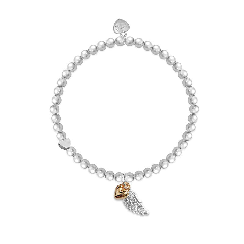Silver Guardian Angel bracelet from Cornucopia Home and Gift, featuring a delicate angel charm on a sleek bracelet.