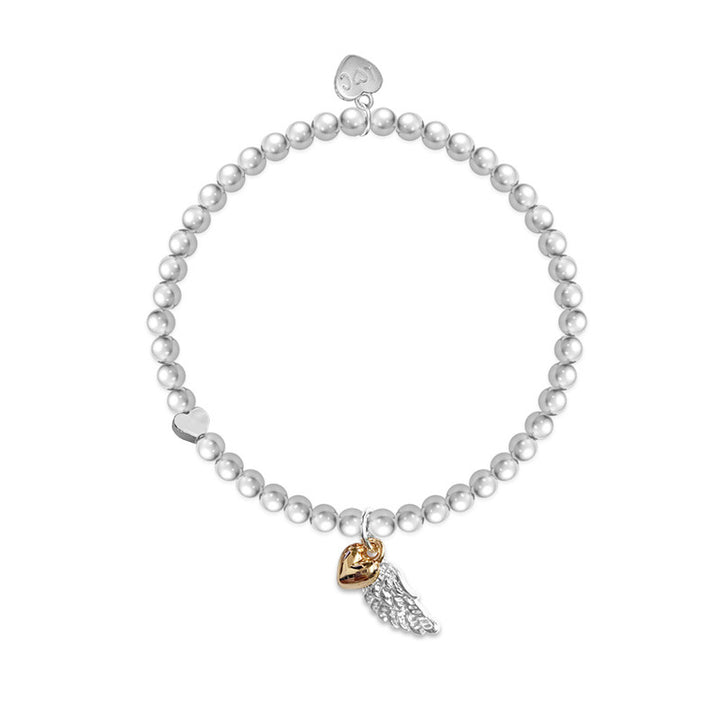 Silver Guardian Angel bracelet from Cornucopia Home and Gift, featuring a delicate angel charm on a sleek bracelet.