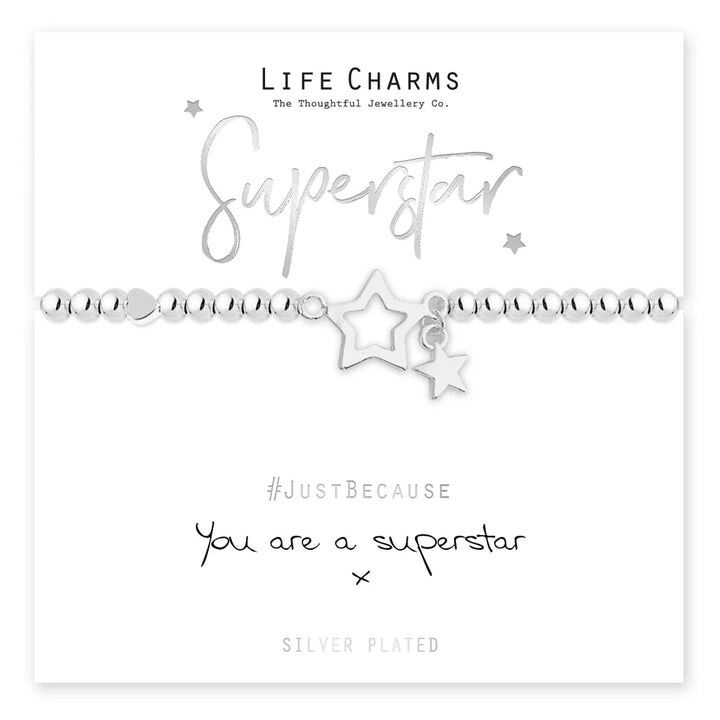 Life Charms Superstar Bracelet featuring colorful bead charms, crafted by Cornucopia Home and Gift.