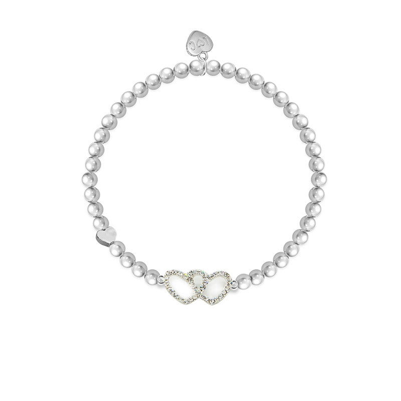 Silver anniversary bracelet with life charms, featuring intricate detailing and elegant design by Cornucopia Home and Gift.