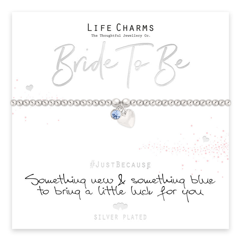 Bride To Be bracelet from Cornucopia Home and Gift with life charms featuring elegant design and delicate details.