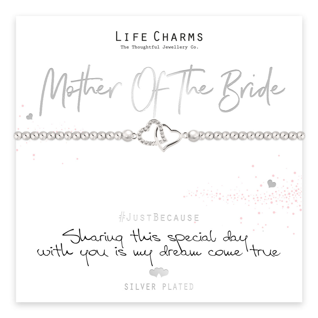 Mother of the Bride bracelet with life charms by Cornucopia Home and Gift, featuring elegant design and meaningful charms.