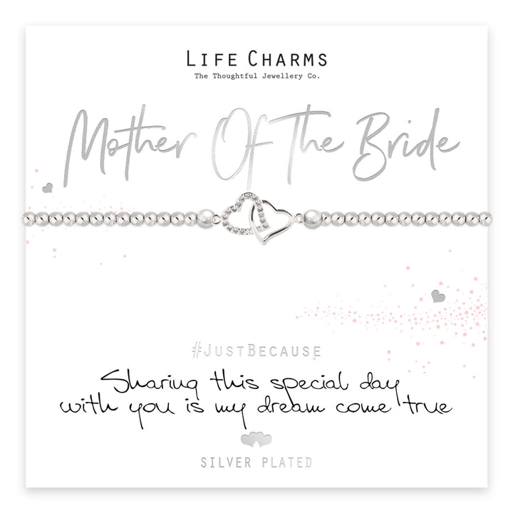 Mother of the Bride bracelet with life charms by Cornucopia Home and Gift, featuring elegant design and meaningful charms.