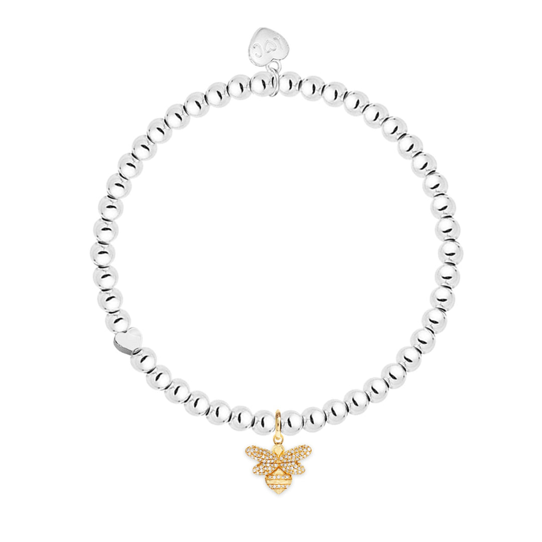 Bee-utiful Bee Charms bracelet by Cornucopia Home and Gift featuring charming bee-themed life charms on a delicate bracelet.
