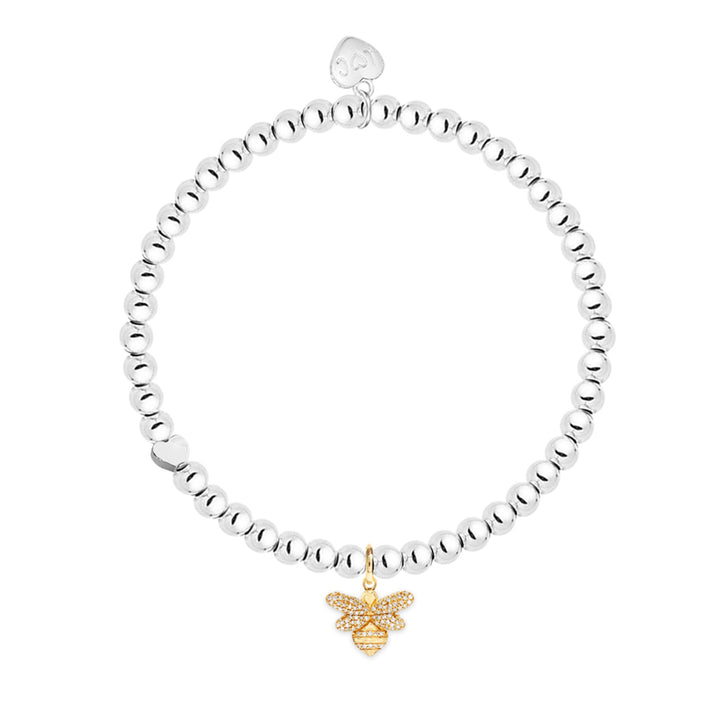 Bee-utiful Bee Charms bracelet by Cornucopia Home and Gift featuring charming bee-themed life charms on a delicate bracelet.