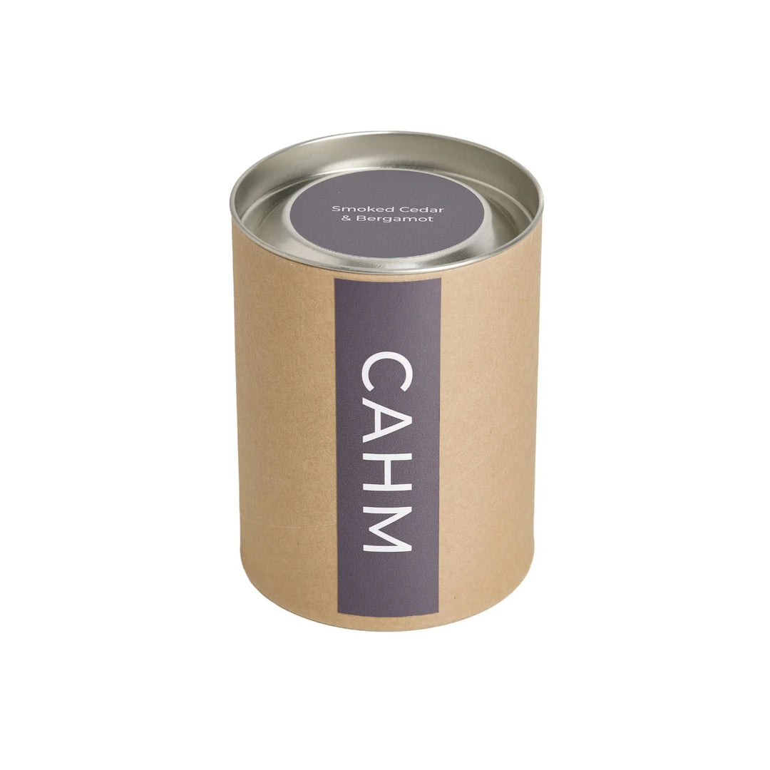 Smoked Cedar &amp; Bergamot Candle - Amber Glass