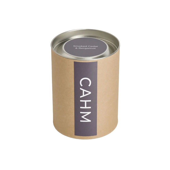 Smoked Cedar &amp; Bergamot Candle - Amber Glass