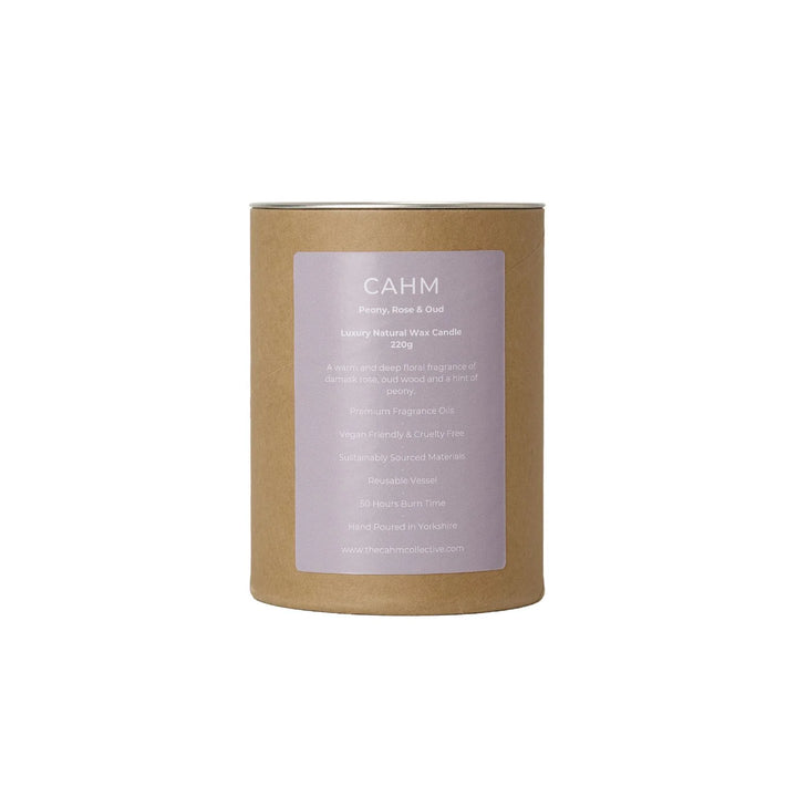 Peony, Rose &amp; Oud Candle - Amber Glass