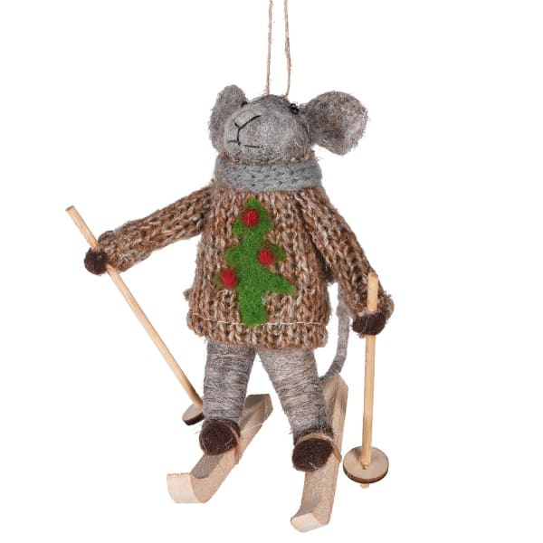 Simon Skiing Mouse hanging Decoration