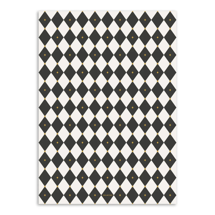 Black &amp; White Harlequin Luxury Flat Wrap