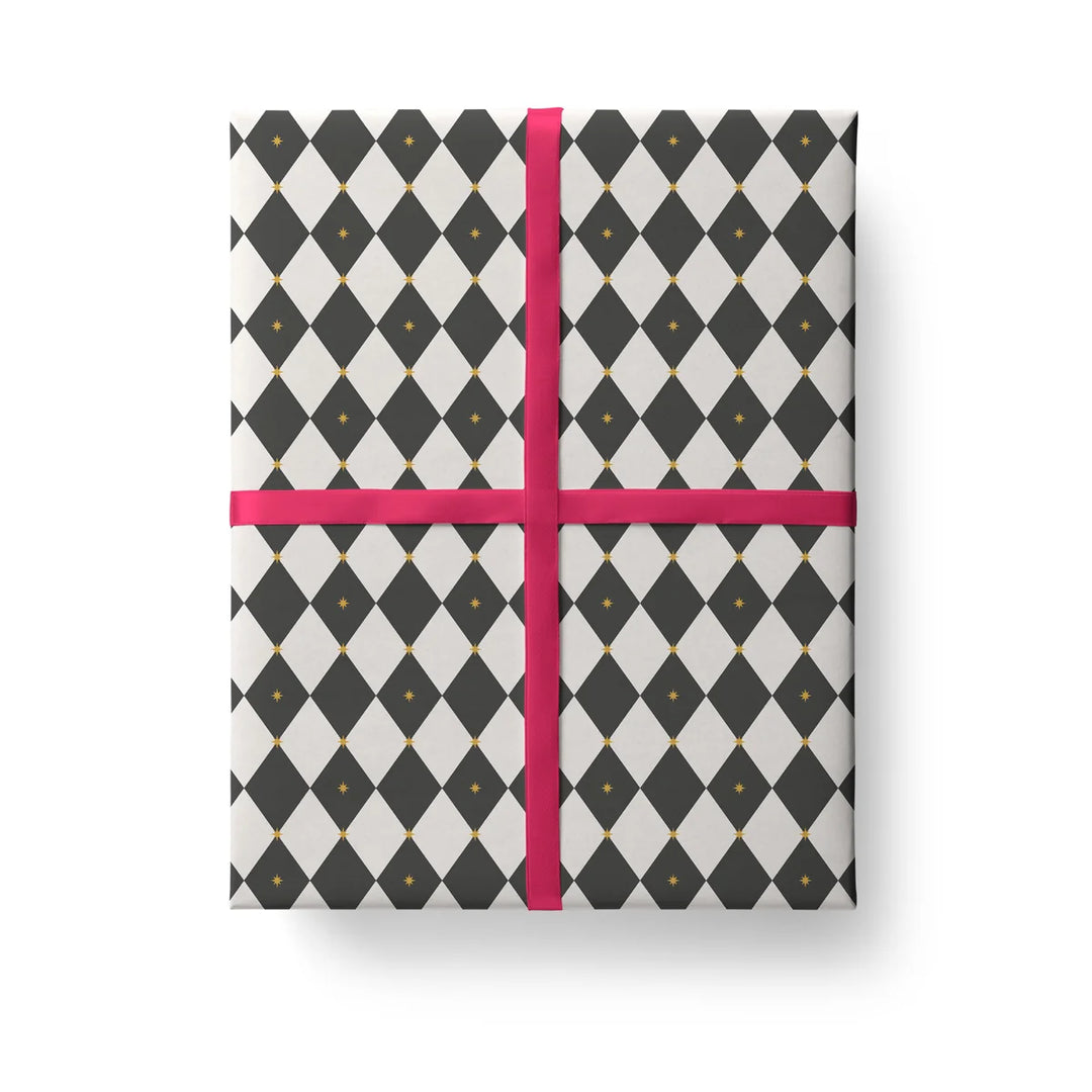 Black &amp; White Harlequin Luxury Flat Wrap