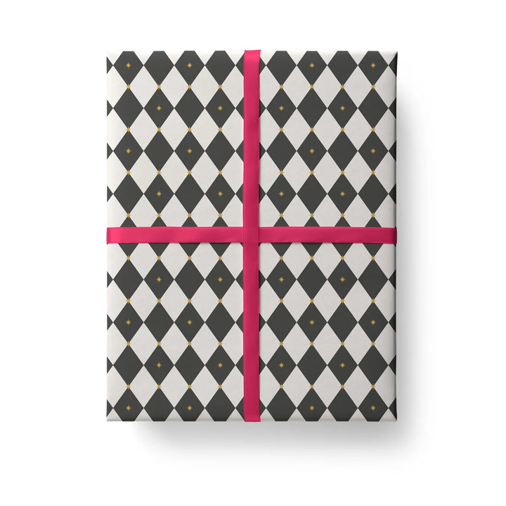 Black &amp; White Harlequin Luxury Flat Wrap