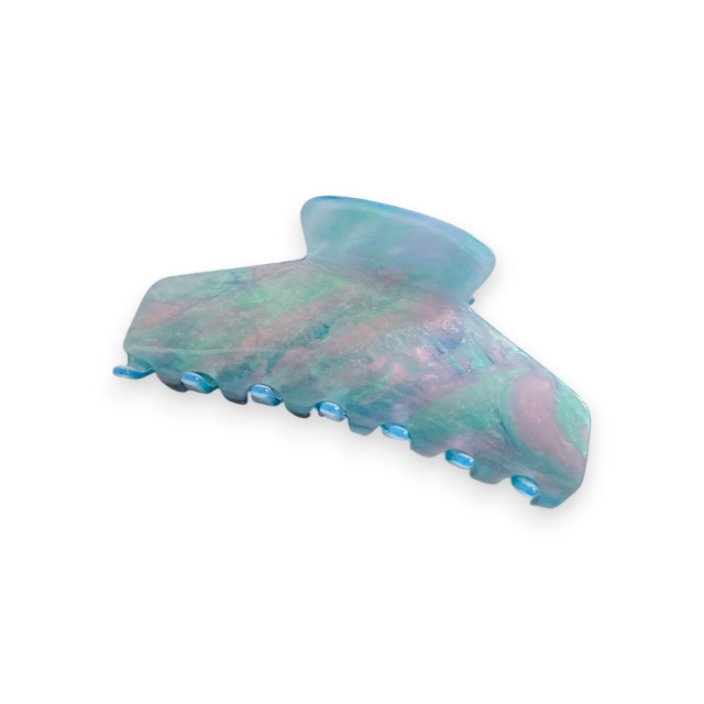 Blue Marble Pastel Shimmer Claw Clip