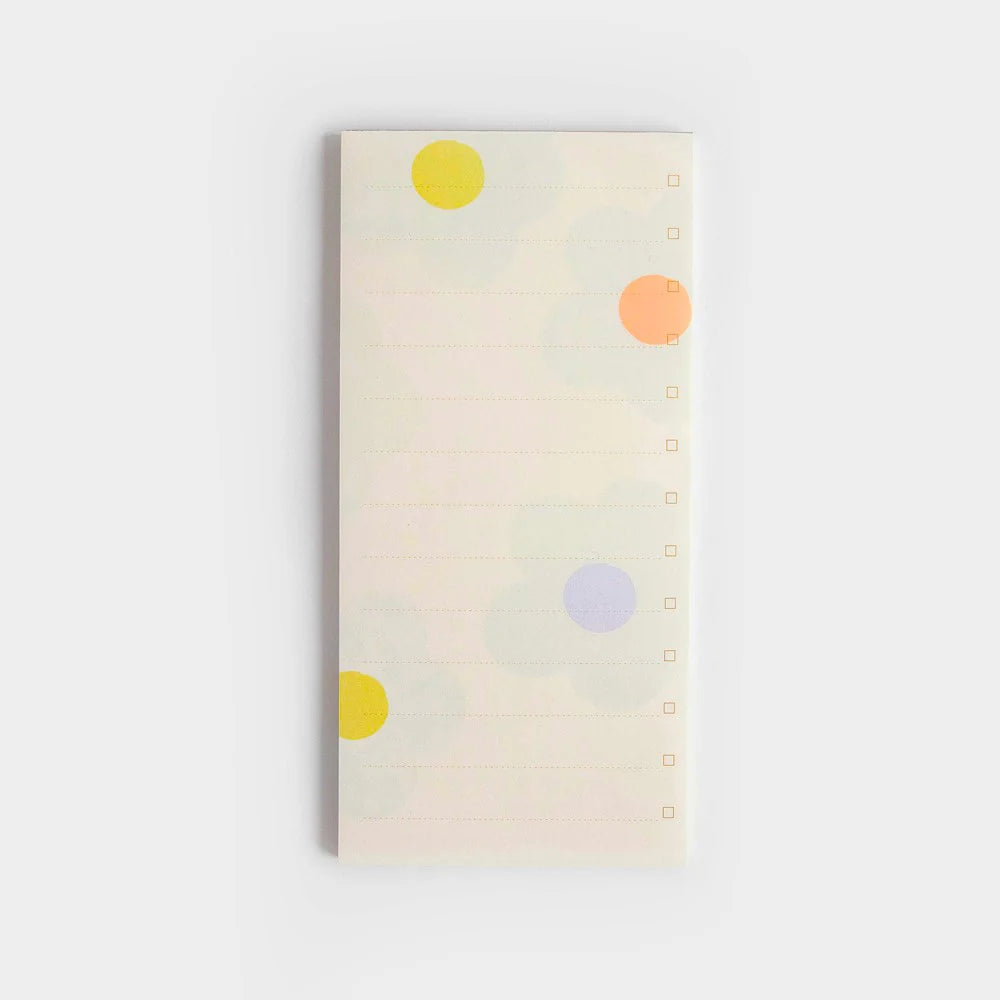 Caroline Gardner multi-flower natural list pad featuring colorful floral designs, perfect for gift or daily notes.