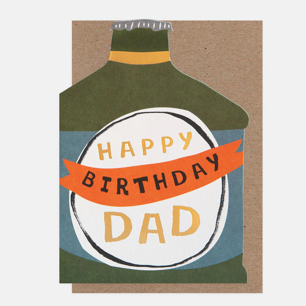 Happy Birthday Dad Beer Bottle Card