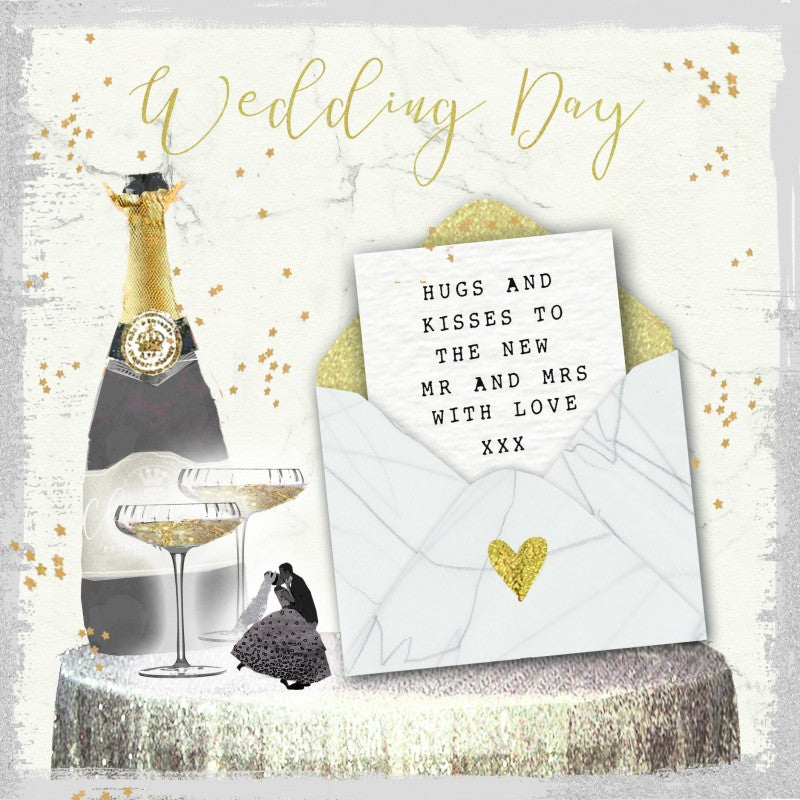 Hammond Gower Wedding Day Card from Cornucopia Home and Gift with elegant floral design and scripted lettering.
