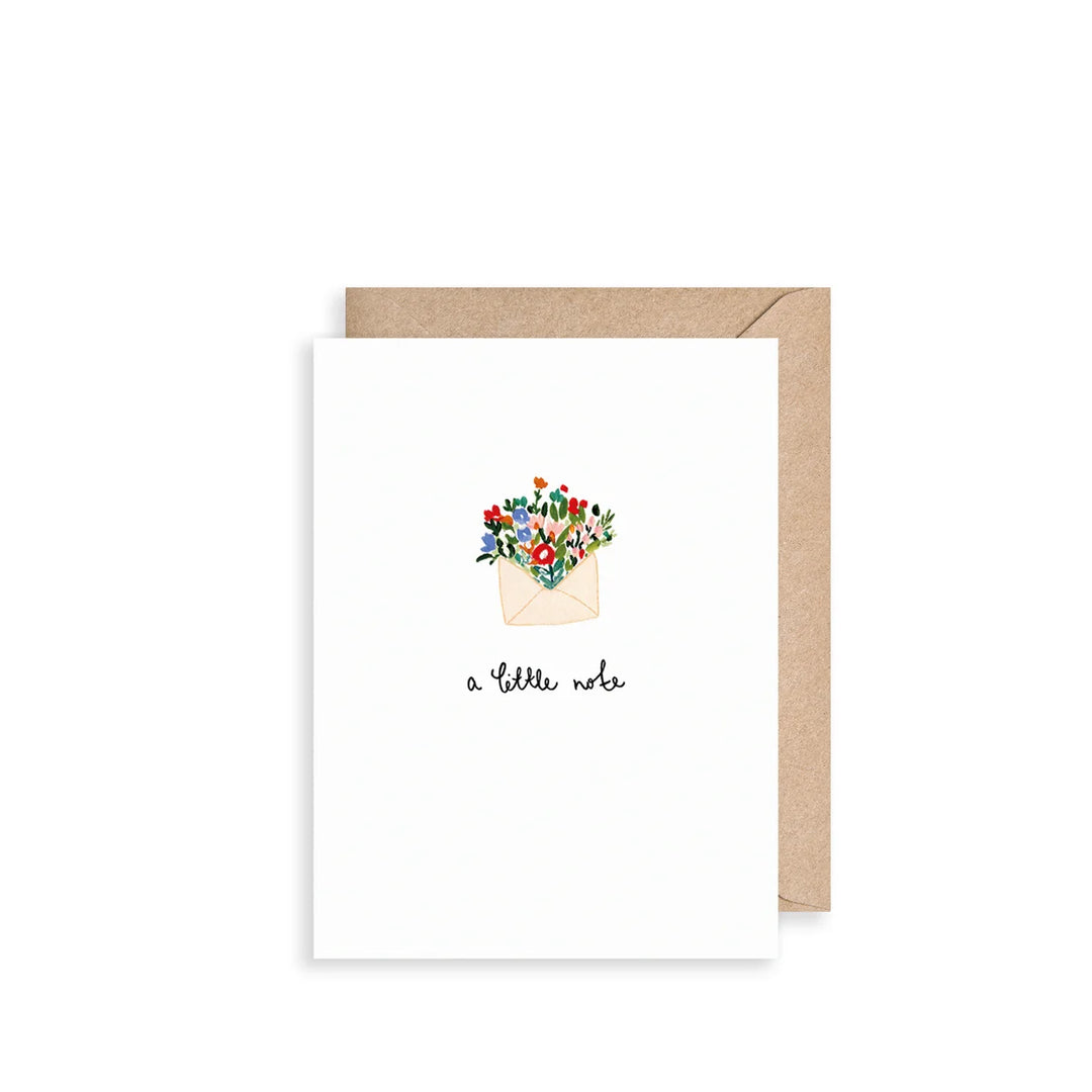 Flower Envelope A Little Note Mini Card