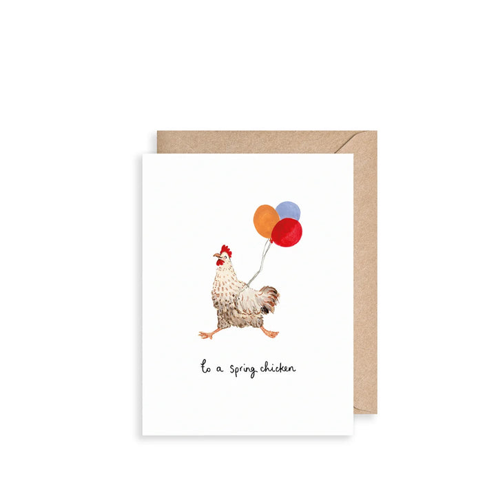 To a Spring Chicken Mini Card