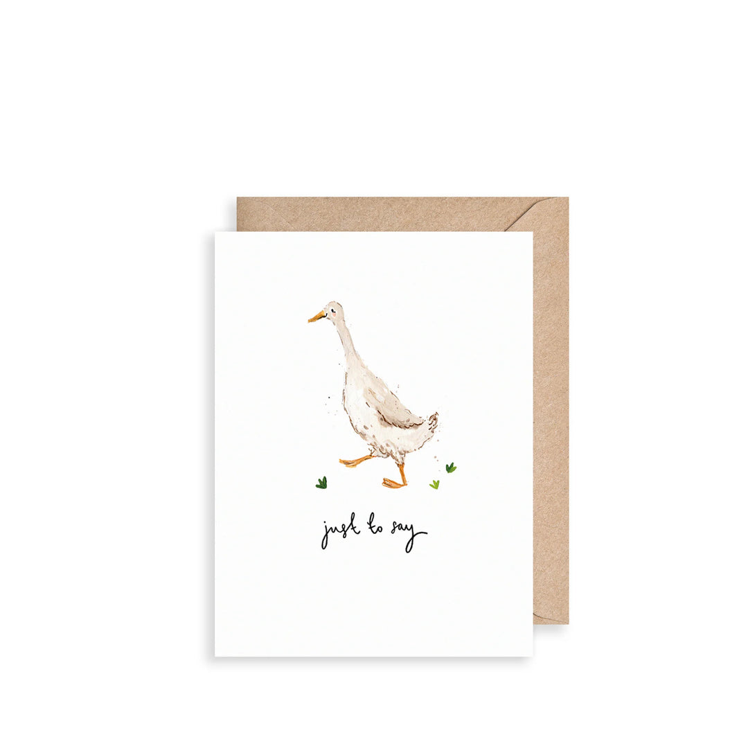 Duck Just to Say Mini Card