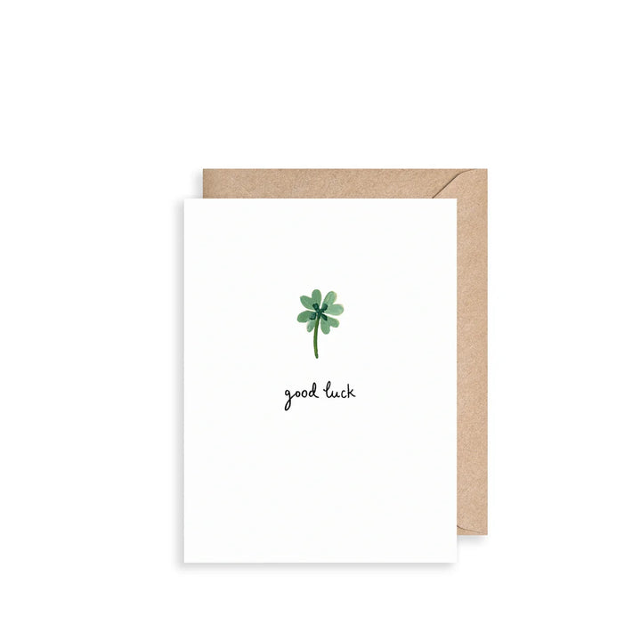 Good Luck Clover Mini Card