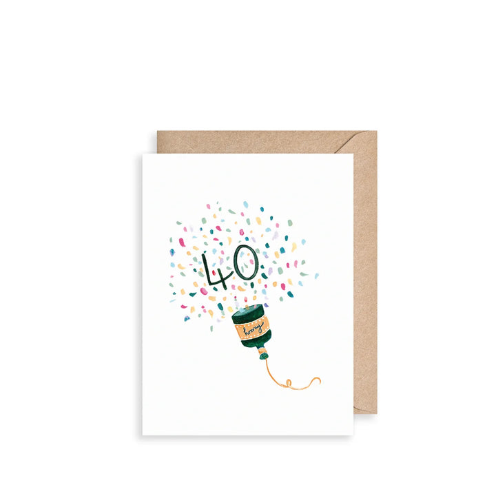 40 - Hooray 40th Birthday Mini Card