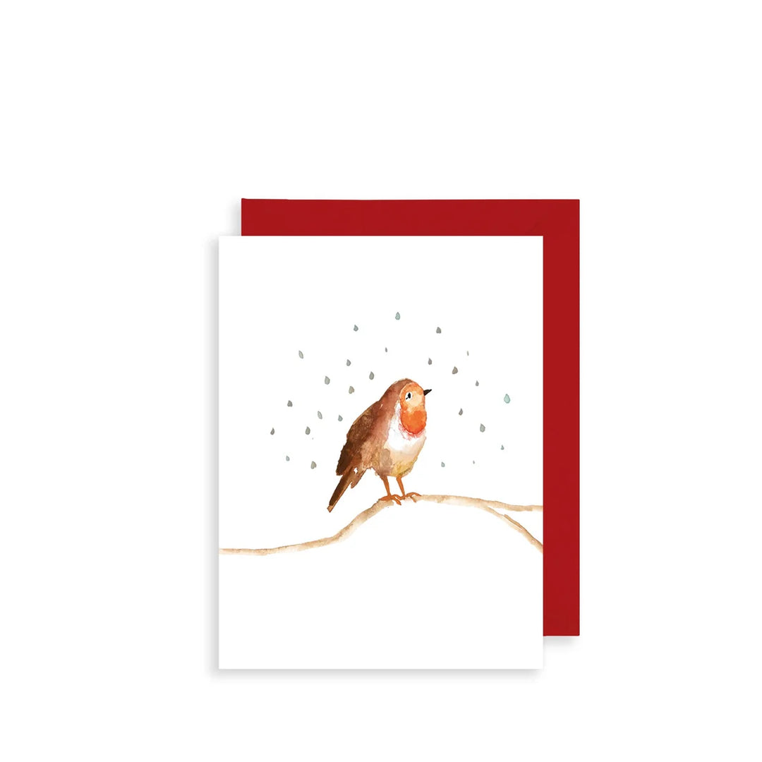 Snowy Robin Mini Christmas Card
