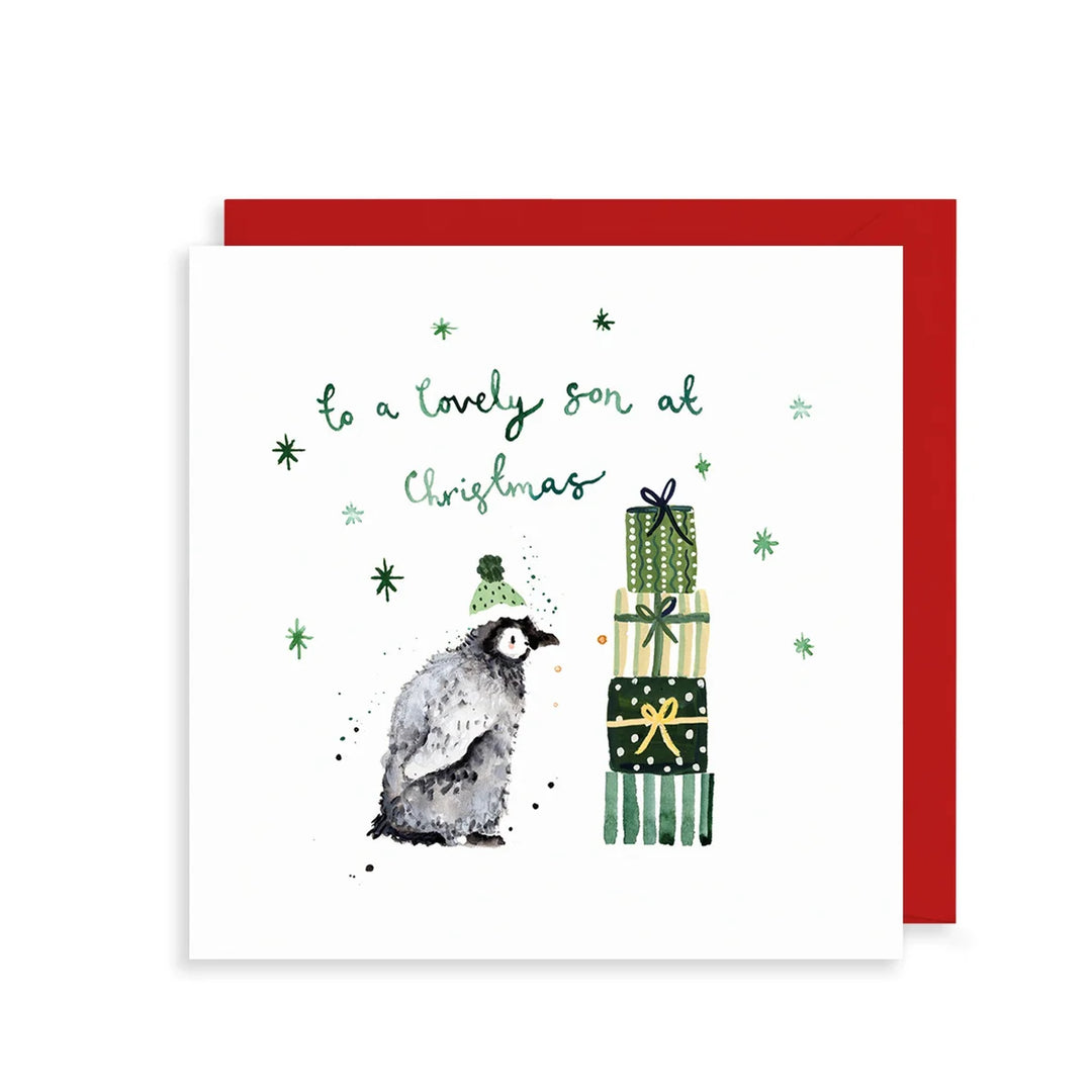 To a Lovely Son at Christmas Penguin Card
