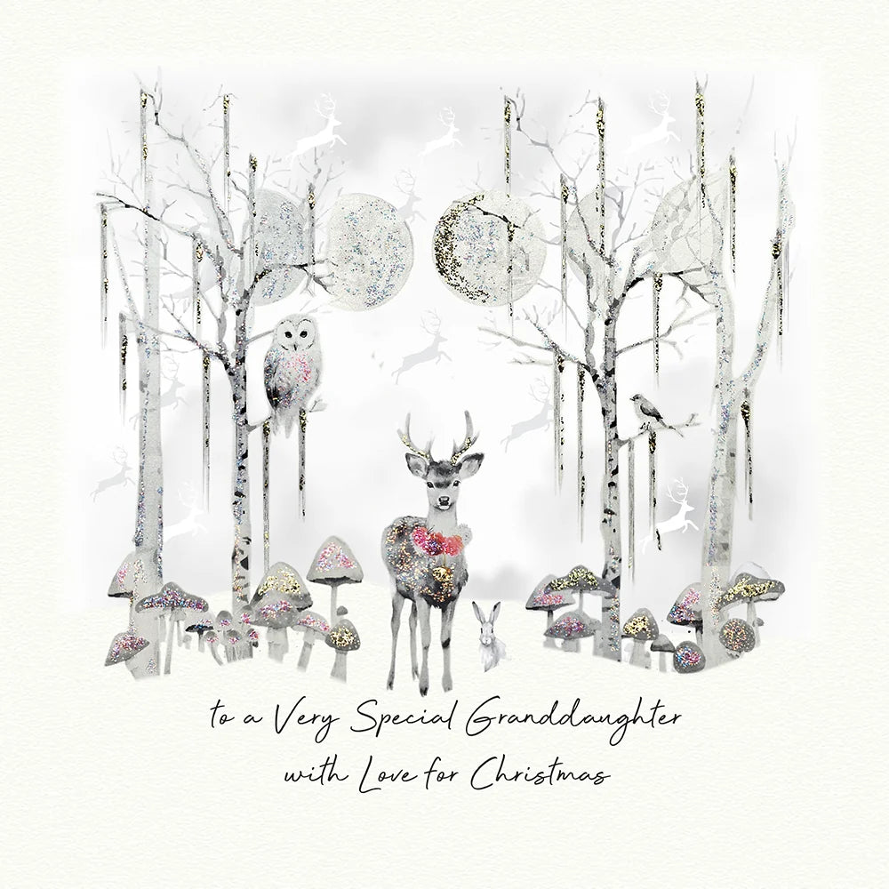 Special Granddaughter Christmas Card - With Love
