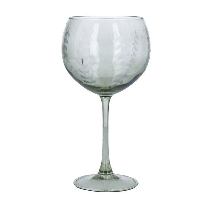 Leaf Garland Gin Balloon Glass - Green