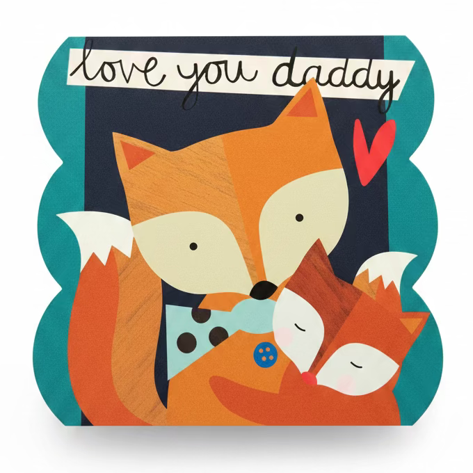 Love you daddy Foxes Card