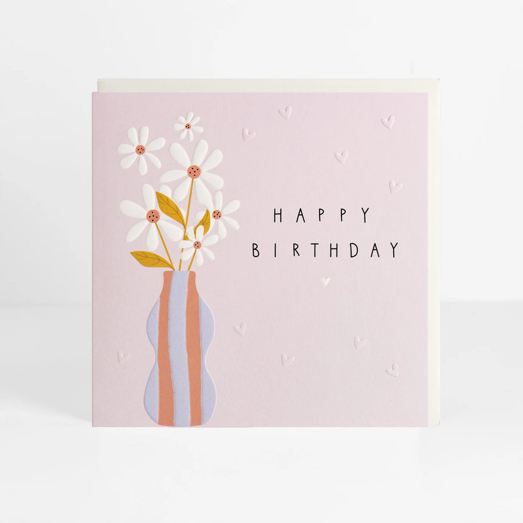 Happy Birthday Vase Card
