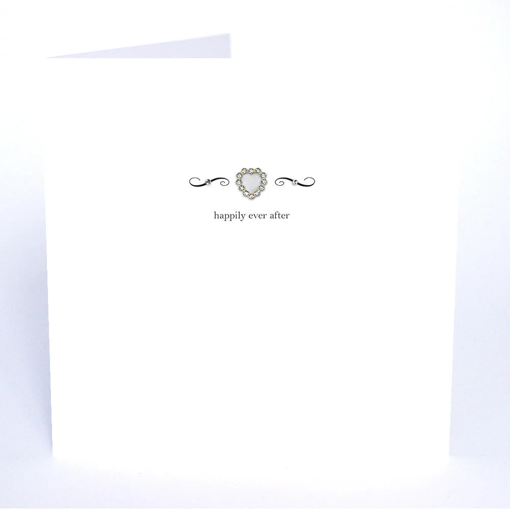 Happily Ever After wedding card by Five Dollar Shake featuring elegant design, from Cornucopia Home and Gift.