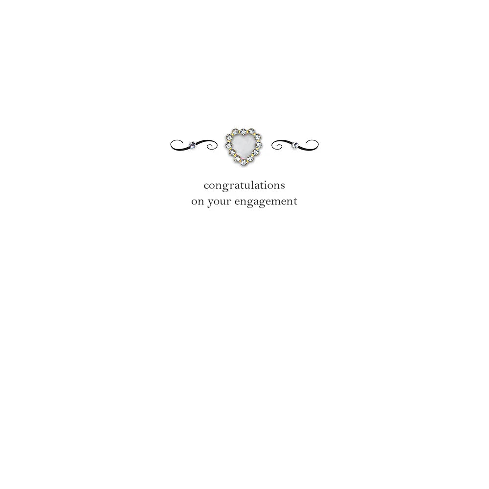 Congratulations on your engagement card by Five Dollar Shake, featuring elegant design and festive lettering from Cornucopia Home and Gift.