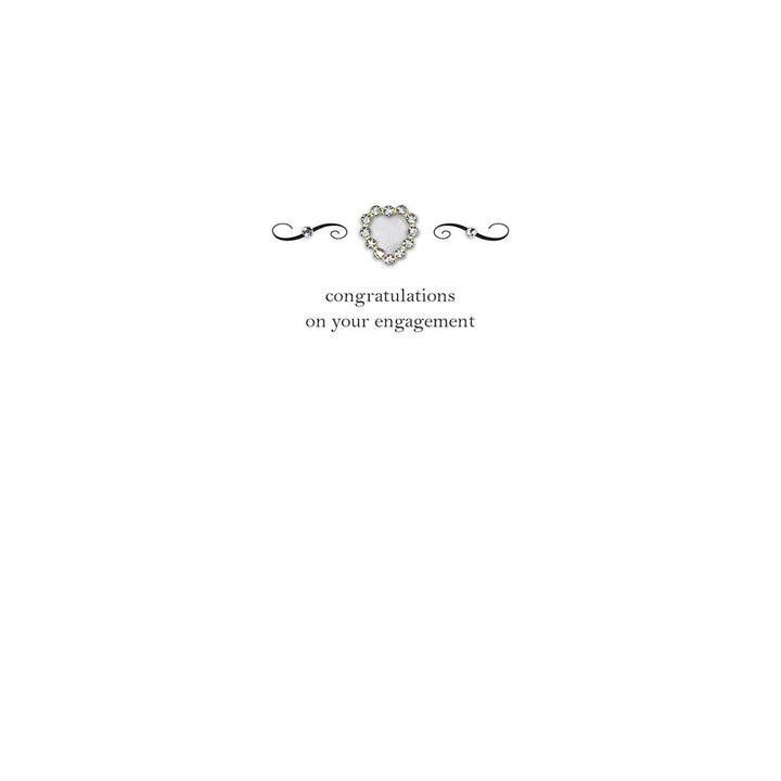 Congratulations on your engagement card by Five Dollar Shake, featuring elegant design and festive lettering from Cornucopia Home and Gift.