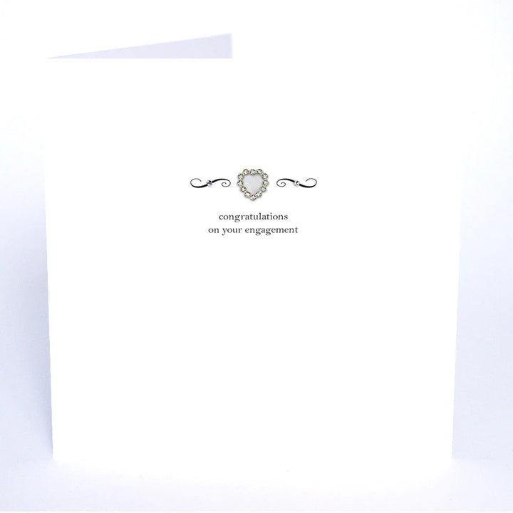 Five Dollar Shake congratulations on your engagement card by Cornucopia Home and Gift, featuring celebratory design and elegant lettering.