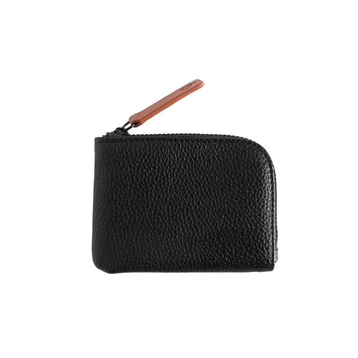 Caroline Gardner black and navy corner zip card holder with multiple card slots, designed for compact organization and style.