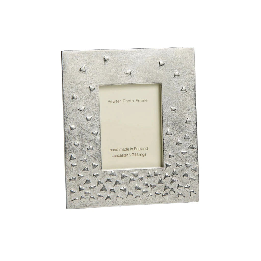 Handmade medium floating hearts mini photo frame by Lancaster and Gibbings, perfect for displaying cherished photos at home.
