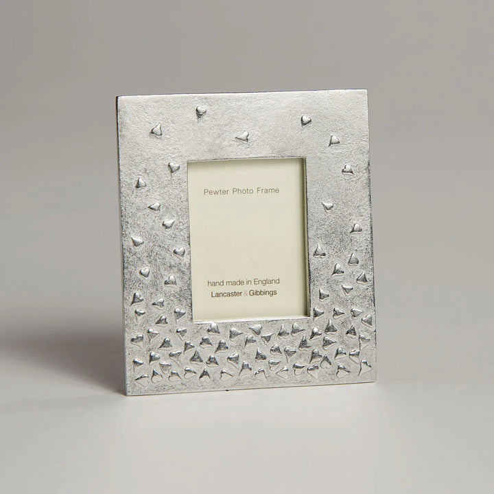Lancaster and Gibbings handmade medium floating hearts mini photo frame by Cornucopia Home and Gift, with decorative floating heart design.