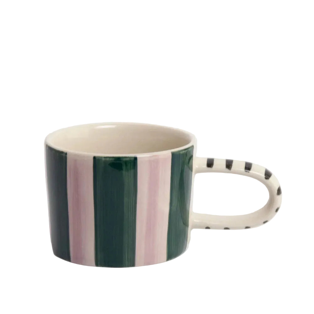 Striped Mug - Teal/Lilac