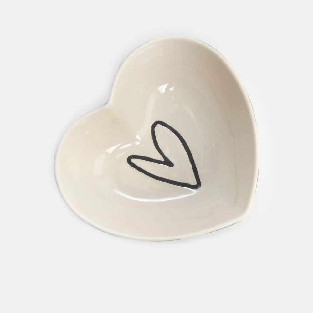 Striped Medium Heart Bowl
