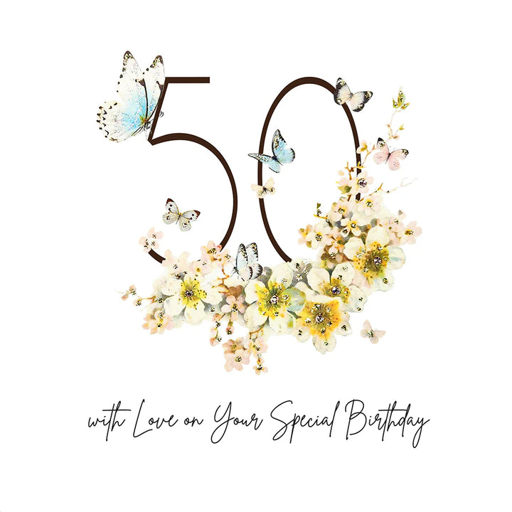 50 - 50 With Love on Your Special Birthday Card