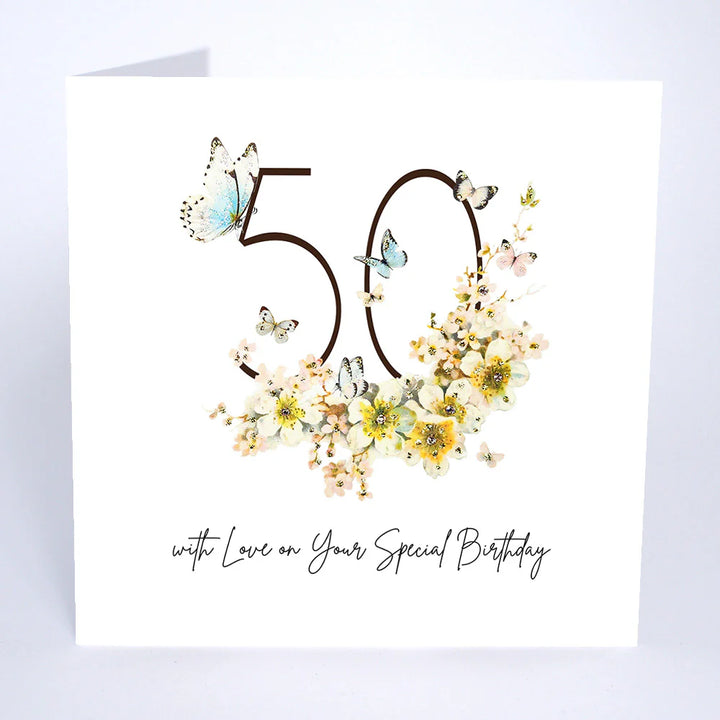 50 - 50 With Love on Your Special Birthday Card