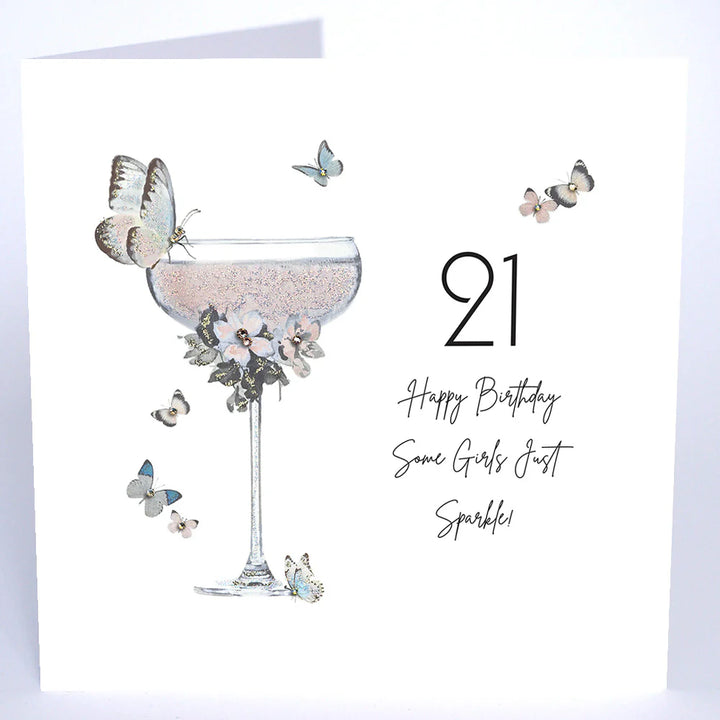 Five Dollar Shake "Some Girls Just Sparkle" birthday card featuring colorful, glittery design ideal for celebrating girls&