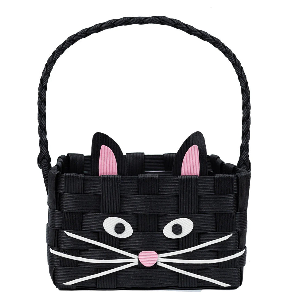 Talking Tables Cornucopia Home and Gift cat basket made of woven material, perfect for storing or decorative use.