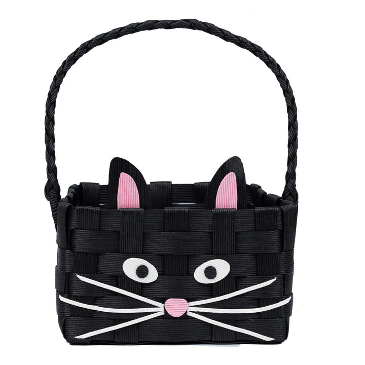 Talking Tables Cornucopia Home and Gift cat basket made of woven material, perfect for storing or decorative use.